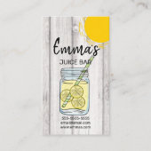 Carte De Visite beach club jus bar café lemonade citron soleil (Devant)