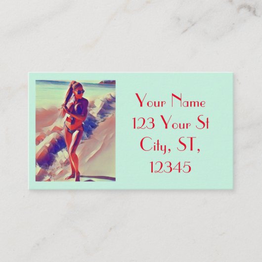 Carte De Visite Beach Girl Thunder_Cove (Devant)