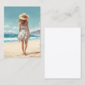 Carte De Visite Beach Girls Summer Beach Arrière - plan (Devant / Derrière)