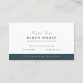 Carte De Visite Beach House B&B Location de vacances Photo (Dos)