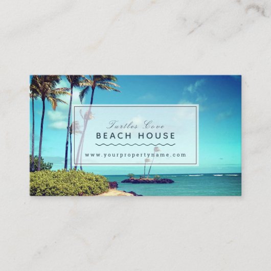 Carte De Visite Beach House B&B Location de vacances Photo (Devant)