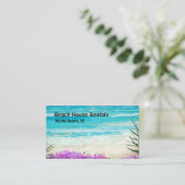 Carte De Visite Beach House Location de vacances aquarelle (Debout devant)