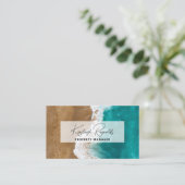 Carte De Visite Beach House Location Manager QR Code Photo (Debout devant)