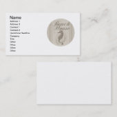 Carte De Visite Beach House Seahorse Seashore (Devant / Derrière)