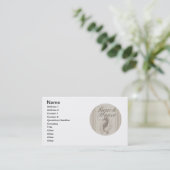 Carte De Visite Beach House Seahorse Seashore (Debout devant)