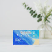 Carte De Visite Beach Restaurant2 Blue sky ocean honu plemeria (Debout devant)