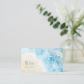 Carte De Visite Beach Style White Turtles Scan QR Code (Debout devant)