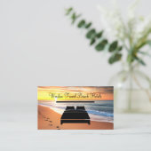 Carte De Visite Beachfront Hotel Travel Business Cards (Debout devant)
