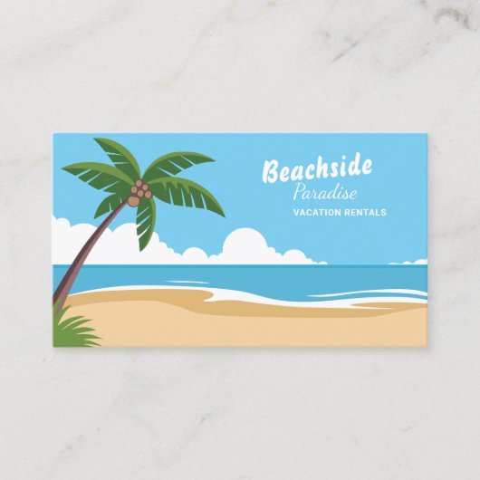 Carte De Visite Beachside Paradise - Location de vacances (Devant)