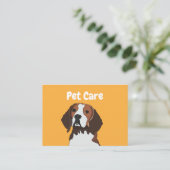 Carte De Visite Beagle de soins pour animaux de beagle (Debout devant)