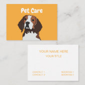 Carte De Visite Beagle de soins pour animaux de beagle (Devant / Derrière)