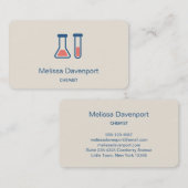 Carte De Visite Beaker & Test Tube Science Themed (Devant / Derrière)