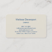 Carte De Visite Beaker & Test Tube Science Themed (Dos)