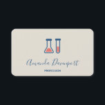 Carte De Visite Beaker & Test Tube Science Themed<br><div class="desc">Cartes de visite avec un dessin mignon d'un tube d'essai et bécher. Parfait pour les types scientifiques.</div>