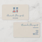 Carte De Visite Beaker & Test Tube Science Themed (Devant / Derrière)