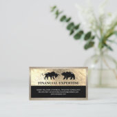 Carte De Visite Bear Bull Market Logo | Séquence or (Debout devant)