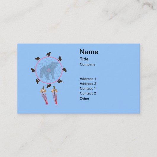 Carte De Visite Bear Dream Catcher (Devant)