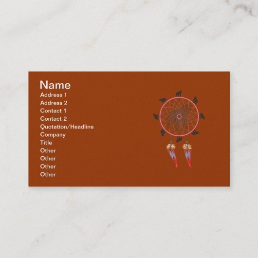 Carte De Visite Bear Dream Catcher (Devant)