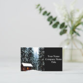 Carte De Visite Beau Abstrait Petit Cabine d'hiver (Debout devant)