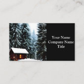 Carte De Visite Beau Abstrait Petit Cabine d'hiver (Devant)