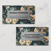 Carte De Visite Beau Arrière - plan Flower (Devant / Derrière)