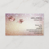 Carte De Visite Beau Artiste maquillage aux yeux longs (Dos)