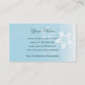 Carte De Visite Beau bleu de silhouette de fille (Dos)