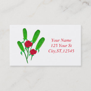 Carte De Visite Beau bouquet de Pickle avec RosesThunder_Cove