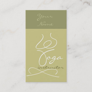 Carte De Visite Beau buisnesscard d'instructeur de yoga