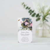 Carte De Visite Beau butterf chinois oriental frais de feuille de (Debout devant)