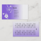 Carte De Visite Beau calendrier moderne de poche de conception (Devant / Derrière)