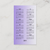 Carte De Visite Beau calendrier moderne de poche de conception (Dos)