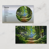 Carte De Visite Beau chemin forestier en été (Devant / Derrière)
