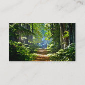 Carte De Visite Beau chemin forestier en été (Dos)