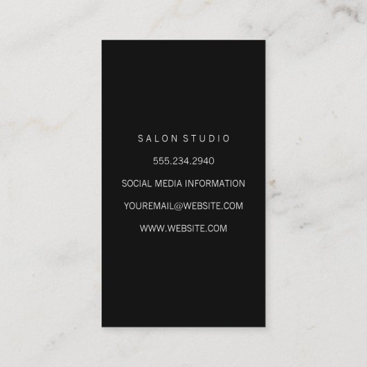 Carte De Visite Beau Cheveux (Dos)