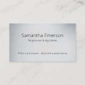 Carte De Visite Beau chien blanc dans le bain Animaux de toilette  (Dos)