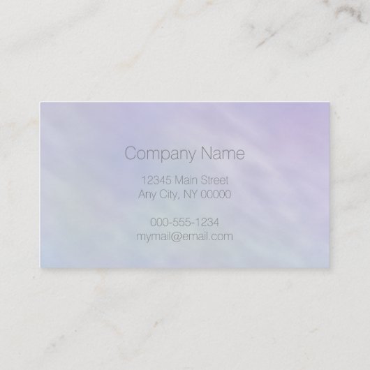 Carte De Visite Beau Ciel Arc-en-ciel minimal Élégant (Dos)