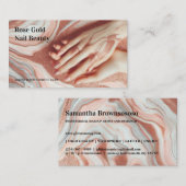 Carte De Visite Beau clou de maquillage rose Gold (Devant / Derrière)