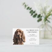 Carte De Visite Beau Cocker Spaniel Chien Grooming Animaux Service (Debout devant)