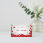 Carte De Visite Beau Cool tendance Red Heart (Debout devant)