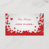 Carte De Visite Beau Cool tendance Red Heart (Devant)