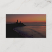 Carte De Visite Beau coucher du soleil : Phare de point de (Dos)