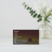 Carte De Visite Beau coucher du soleil : Vallée de monument, le (Debout devant)