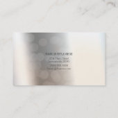 Carte De Visite Beau Cygne Blanc & Argent Élégant Personnalisé Chi (Dos)