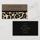 Carte De Visite Beau dans le léopard (Devant / Derrière)