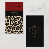 Carte De Visite Beau dans le léopard (Devant / Derrière)