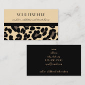 Carte De Visite Beau dans le léopard (Devant / Derrière)