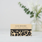 Carte De Visite Beau dans le léopard (Debout devant)