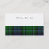 Carte de visite beau de coutume de plaid de (Dos)