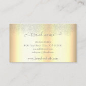 Carte De Visite Beau design doré avec pluie de Parties scintillant (Dos)